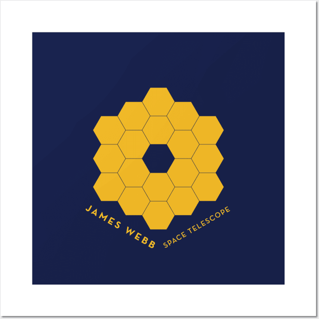 James Webb Space Telescope Launch 2021, Yellow Mirror Wall Art by Markadesign